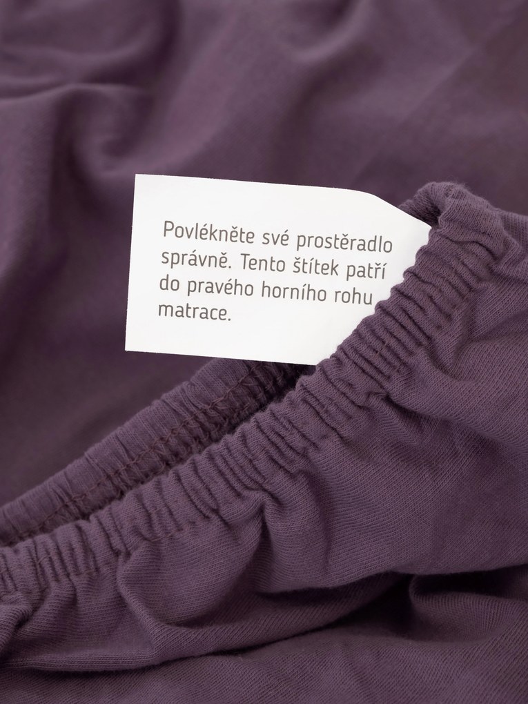 Jersey plachta s elastanom Deluxe 140 × 200 cm – ametystová