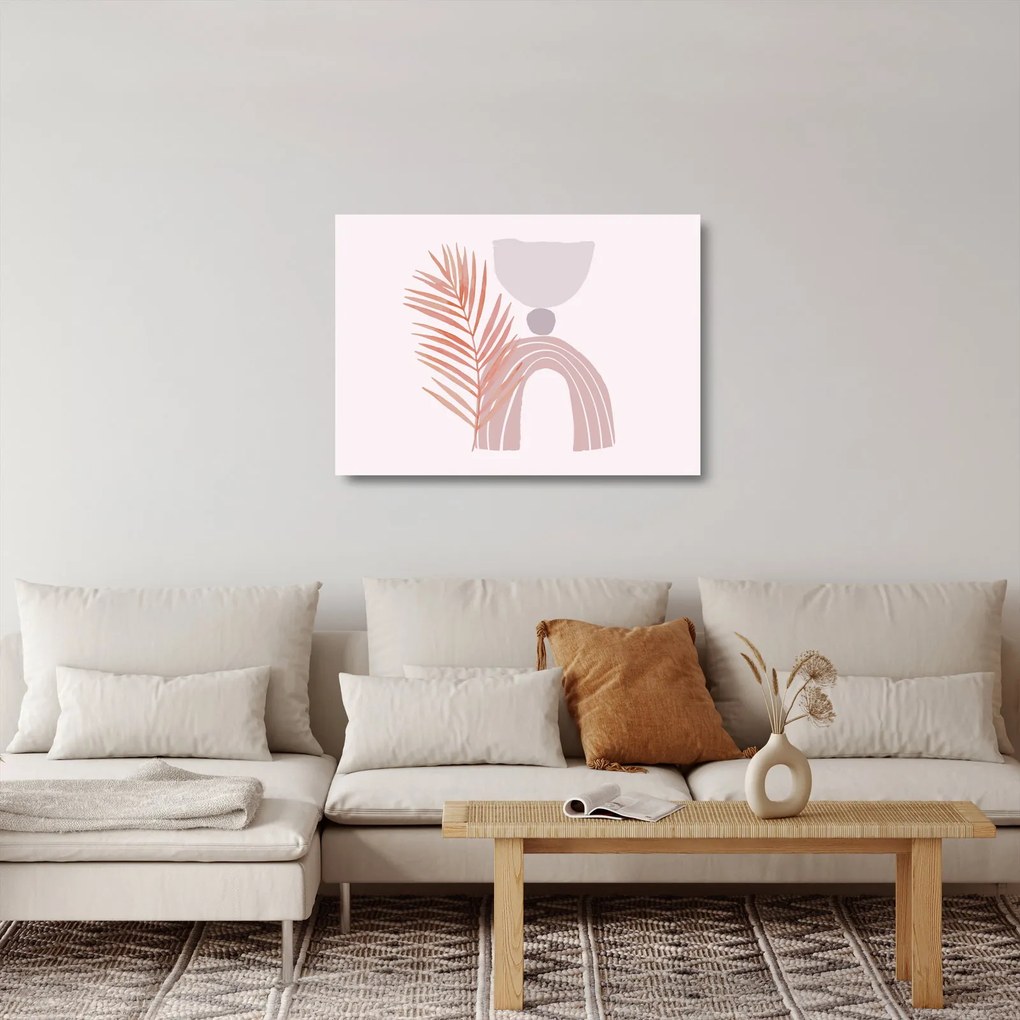 Sklenený obraz - Fialový minimalizmus N⁰1 (70x50 cm)