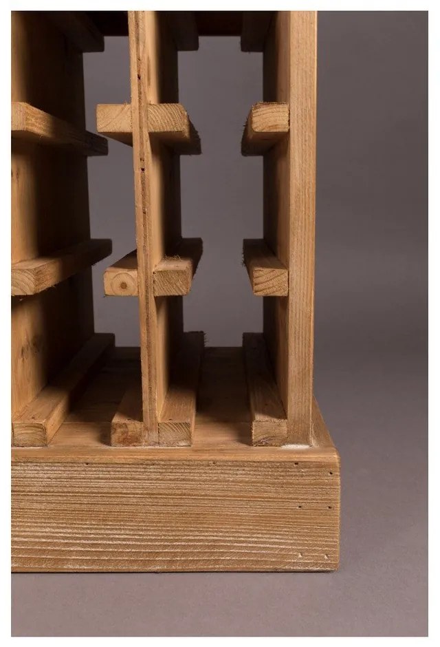 Hnedá vinotéka z jedlového dreva počet fliaš 28, 43,5x118,5 cm Claude – Dutchbone