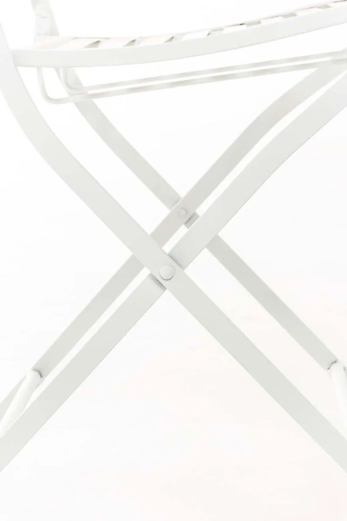 Kovová skladacia stolička Sibell - Biela