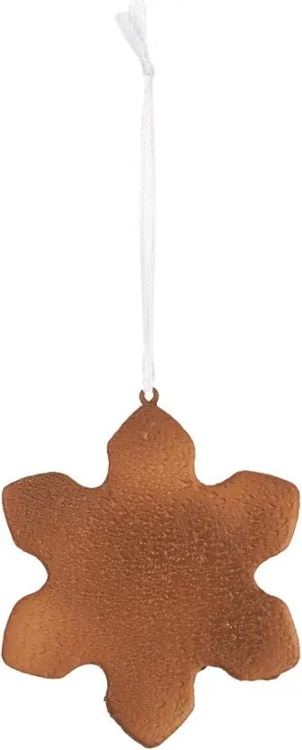 Závesná dekorácia perníková vločka Frosted Ginger - 9*1*10 cm