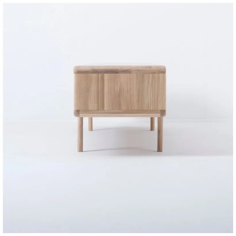 TV komoda z masívneho dubového dreva s 3 zásuvkami Gazzda Fawn