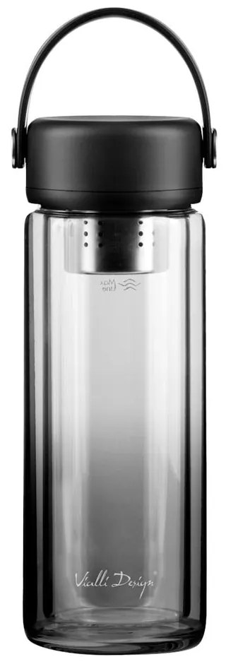 Čierna sklenená fľaša 350 ml Fuori – Vialli Design