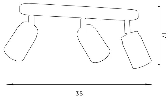 Bodové svietidlo RENO 3xGU10/8W/230V biela/chróm