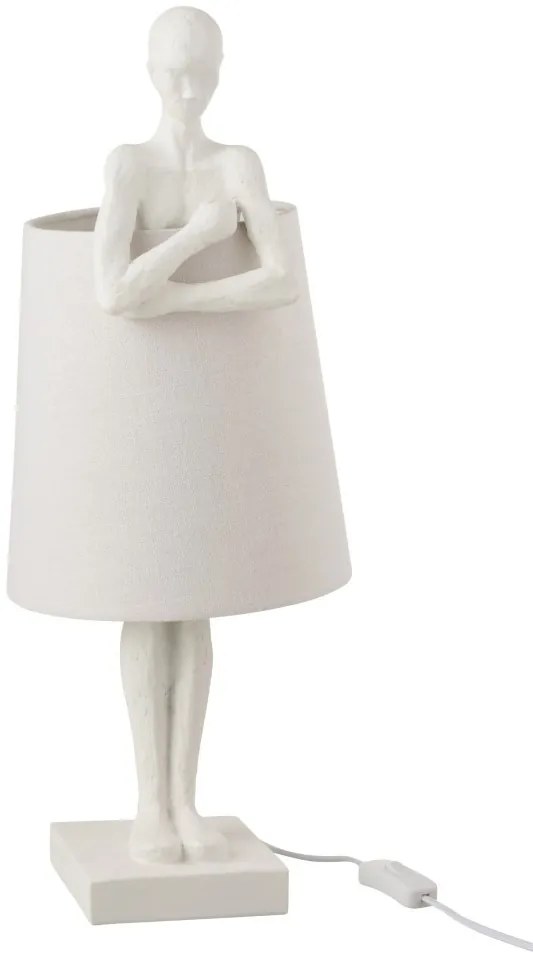 Biela stolová lampa Figurines - 23,5 * 23,5 * 58 cm