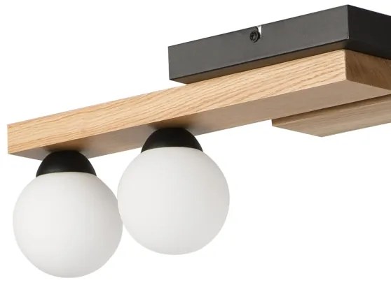 Luster na lanku CORTINA 2xE27/15W/230V + 2xG9/5W/230V čierna/dub