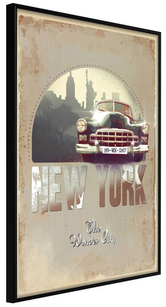 Artgeist Plagát - New York - The Wonder City [Poster] Veľkosť: 20x30, Verzia: Čierny rám s passe-partout