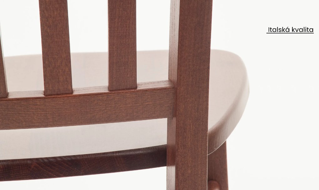 Stima Stolička VENETA s čalúneným sedákom Vyberte odtieň ->: Tmavo hnedá, Vyberte látku ->: LUX Terracotta 10