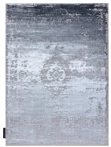 Moderný koberec DE LUXE 2083 ornament vintage - Štrukturálny sivý