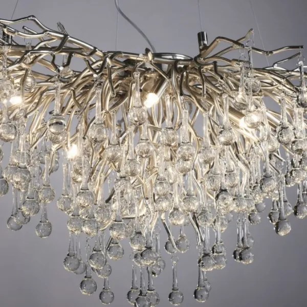 Paul Neuhaus 2192-55 - Luster na lanku ICICLE 10xG9/40W/230V 50x100 cm chróm