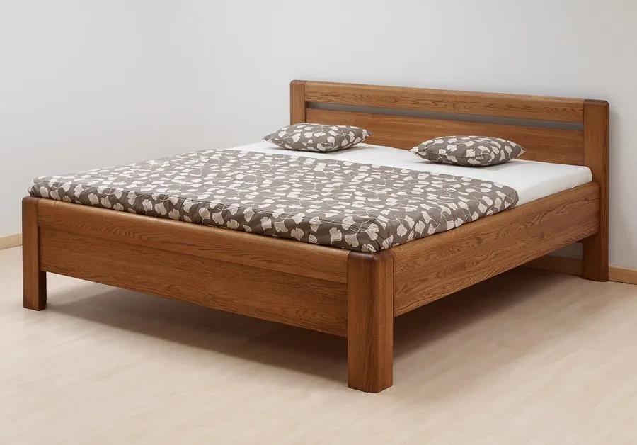 BMB ADRIANA KLASIK - masívna dubová posteľ 140 x 200 cm, dub masív