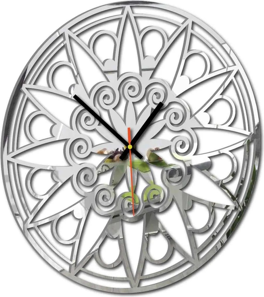 Nástenné hodiny mandala - JANA: Preglejka Topoľ Čierne ručičky 30 cm 3049-13133 X0059-Wall clock HEU-