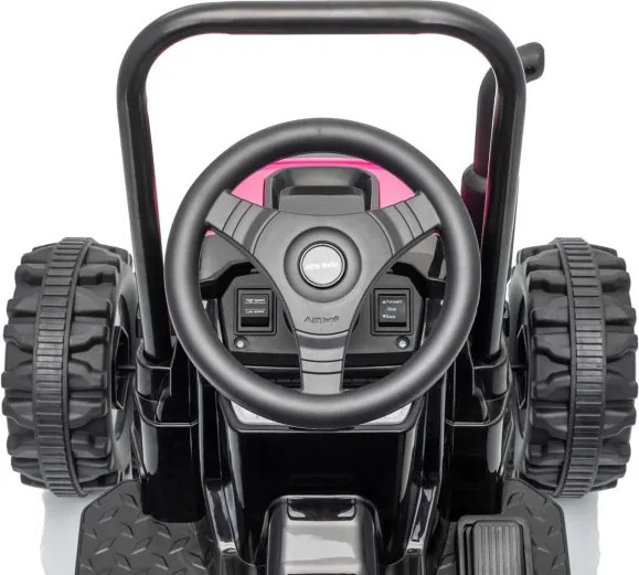 Elektrický traktor Milly Mally s prívesom ružový
