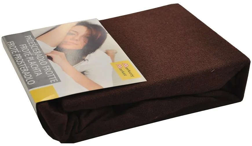 Froté plachta s gumkou 0,9/2,0 kol24 hnedá