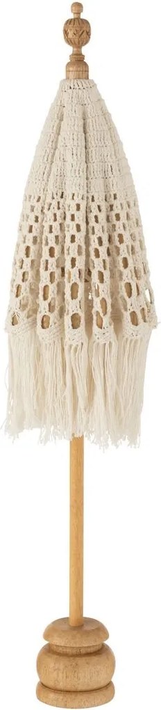 Prírodný drhaný slnečník na stôl Macrame - ∅65*95 cm