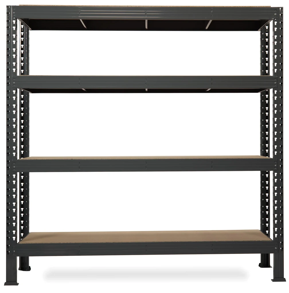 Trestles Nekonečný priemyselný regál 2200x2200x600, 4 police Farba: oranžová a modrá