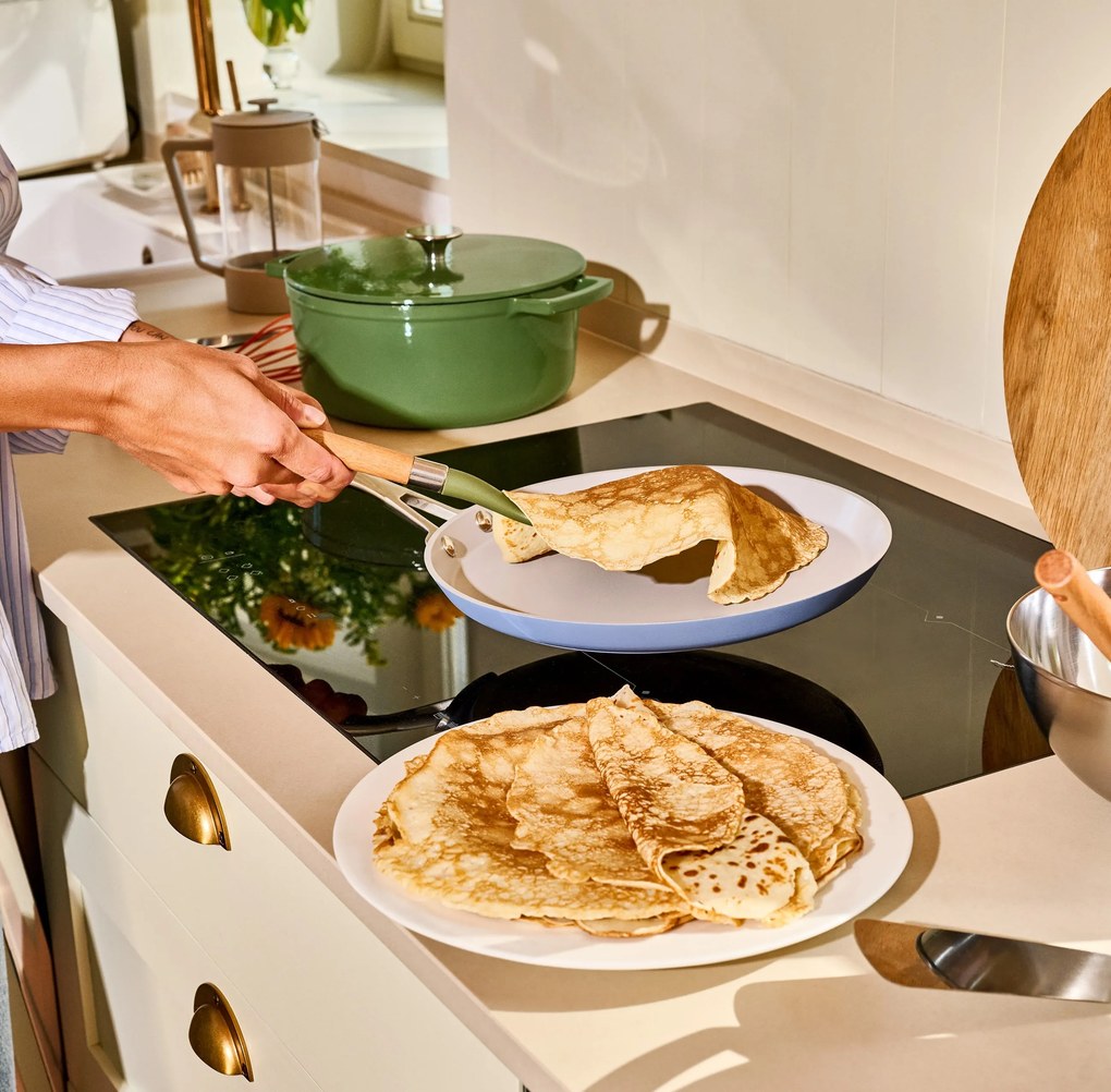 Elmich Nepriľnavá keramická panvica na palacinky Zen Ø 26 cm – hnedo-zlatá