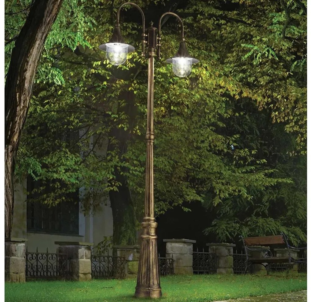 Ideal Lux - Vonkajšia lampa CIMA 2xE27/52W/230V 216 cm IP43 patina