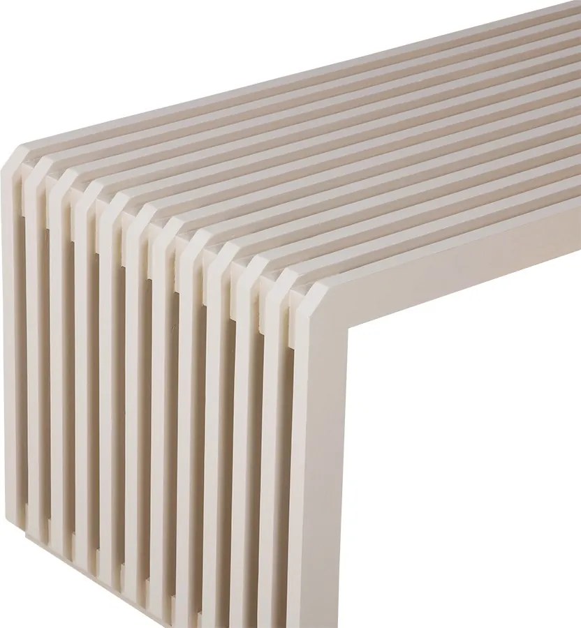 Béžová drevená lamelová lavica Slatted - 96*43*38 cm