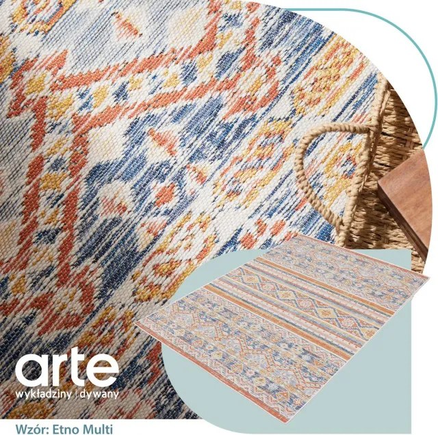 Obojstranný koberec Echo Etno Multi