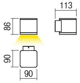 Redo 9080 - LED vonkajšie nástenné svietidlo BETA LED/6W/230V 3000K IP54 hnedé