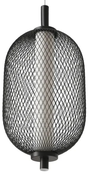 LED závesné svietidlo na lanku PUMA LED/10W/230V pr. 15 cm čierne