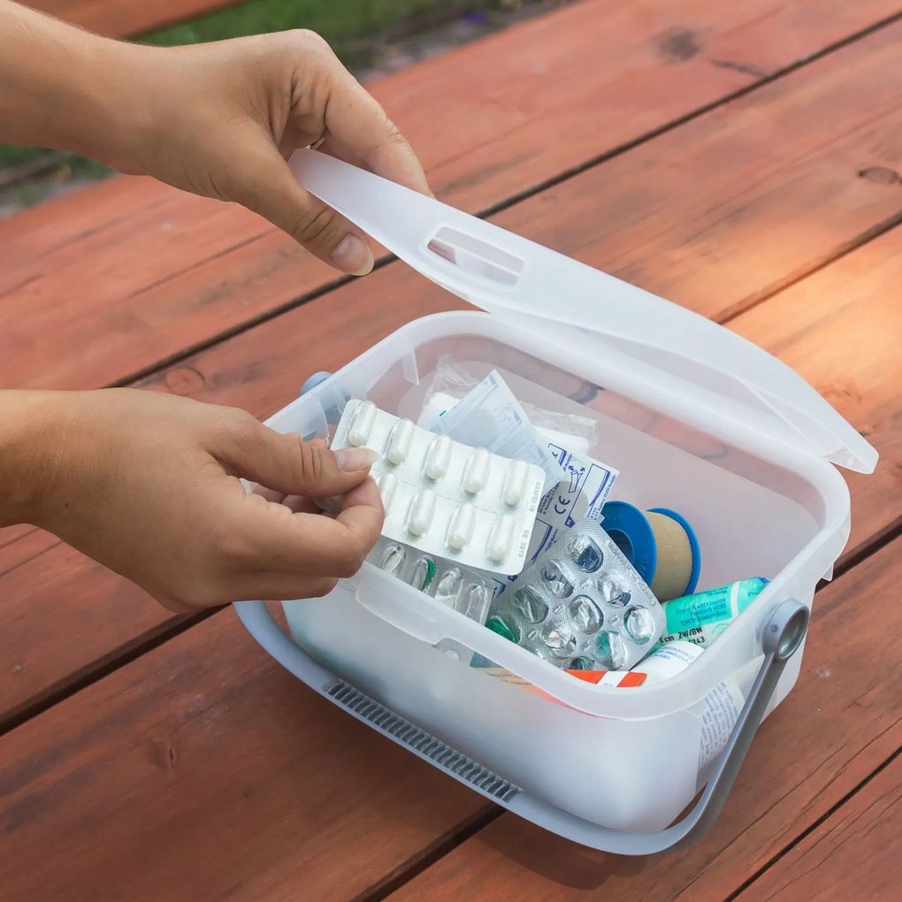 Viacúčelový úložný box s vekom, box na prášok 3l, CURVER - MULTIBOXX