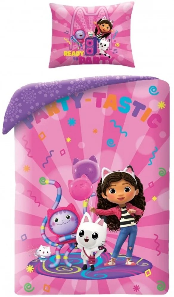 Posteľné obliečky z mikrovlákna Gábinin kúzelný domček – motív Party Tastic - 70x90 cm + 140x200 cm
