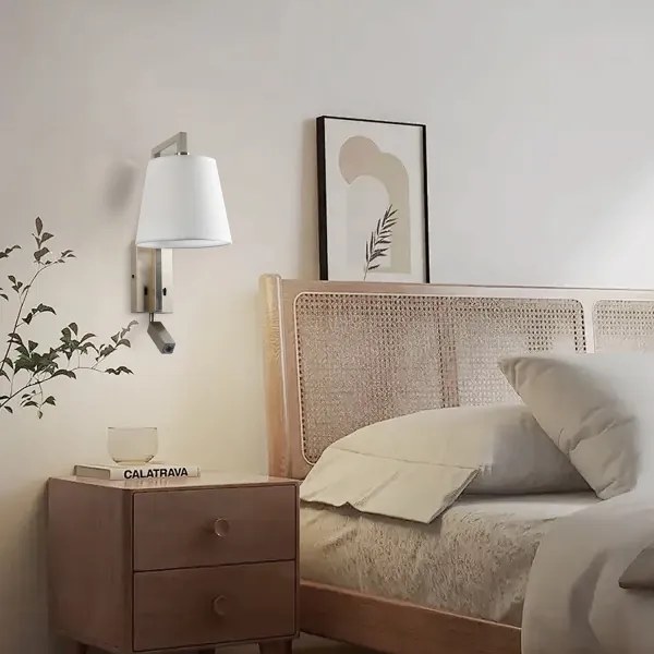 Brilagi - LED Nástenná lampa RAYA 1xE14/40W/230V + LED/3W biela/matný chróm