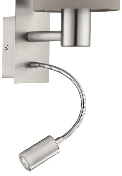 Eglo 96478 - LED Flexibilné svietidlo PASTERI 1xE27/40W+LED/3,8W taupe