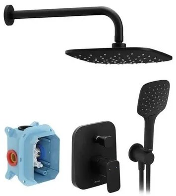 Ravak 10° sprchový systém pod omietku s pákovou batériou čierna X07S013