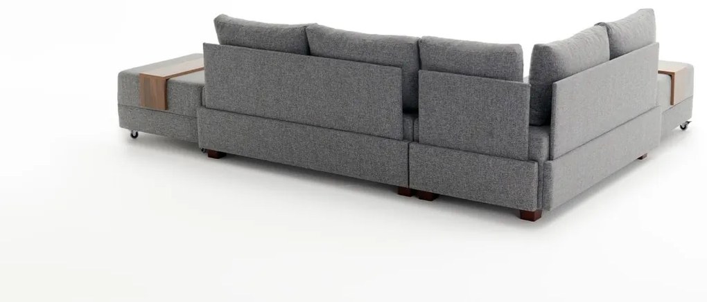 Rohová pohovka Fly šedá II ľavá