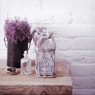 Obraz na plátne Levanduľové  zátišie, 50x50 cm%