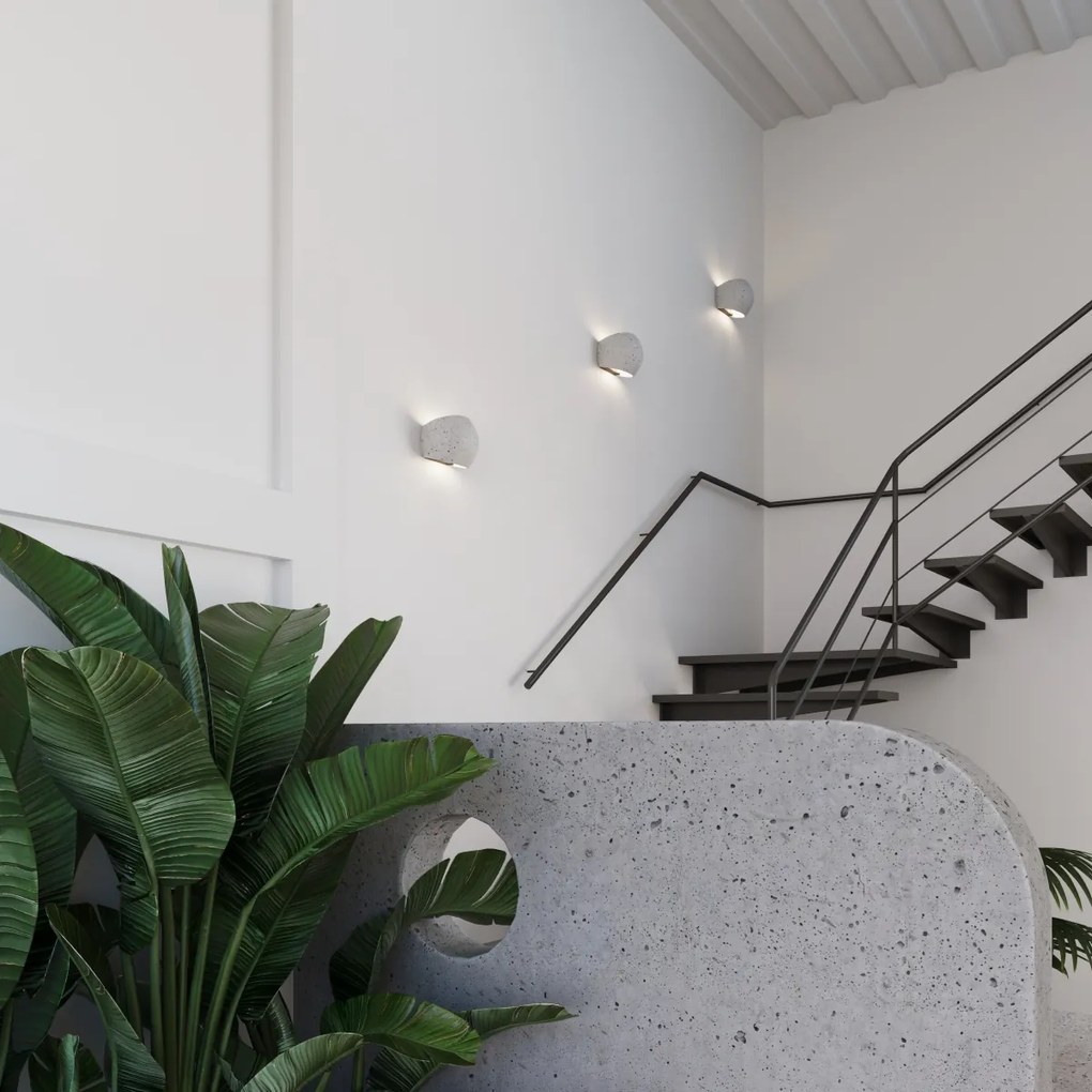 Nástenné svietidlo Globe, 1x betónové tienidlo