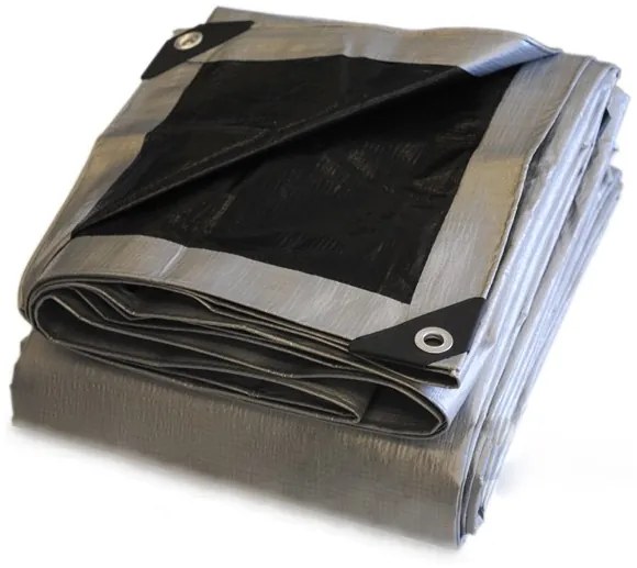 Strieborná vodeodolná krycia plachta 5m x 6m
