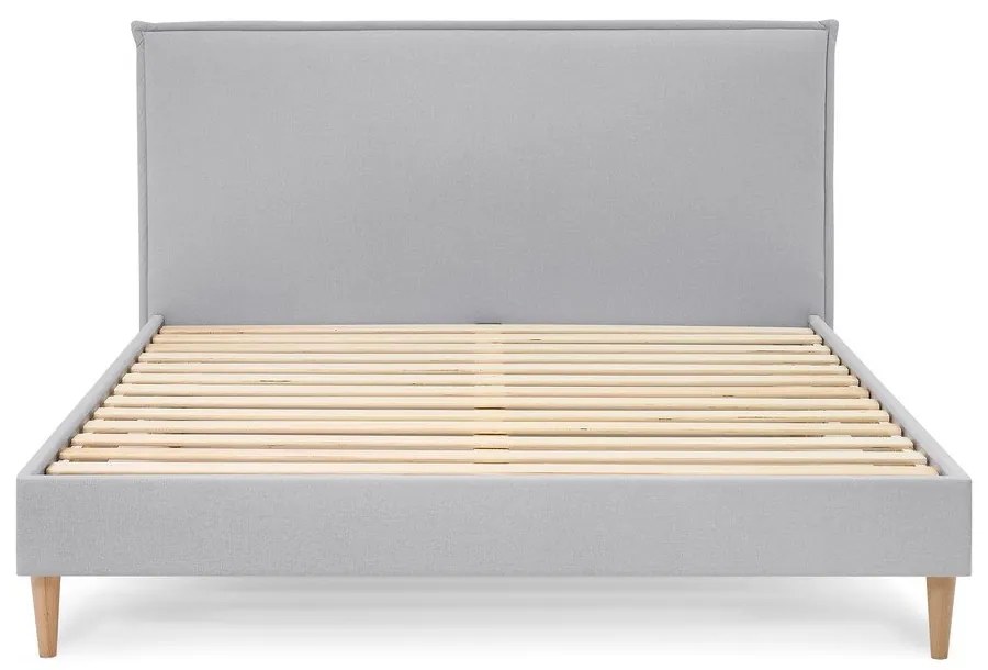 Sivá dvojlôžková posteľ Bobochic Paris Sary Light, 180 x 200 cm