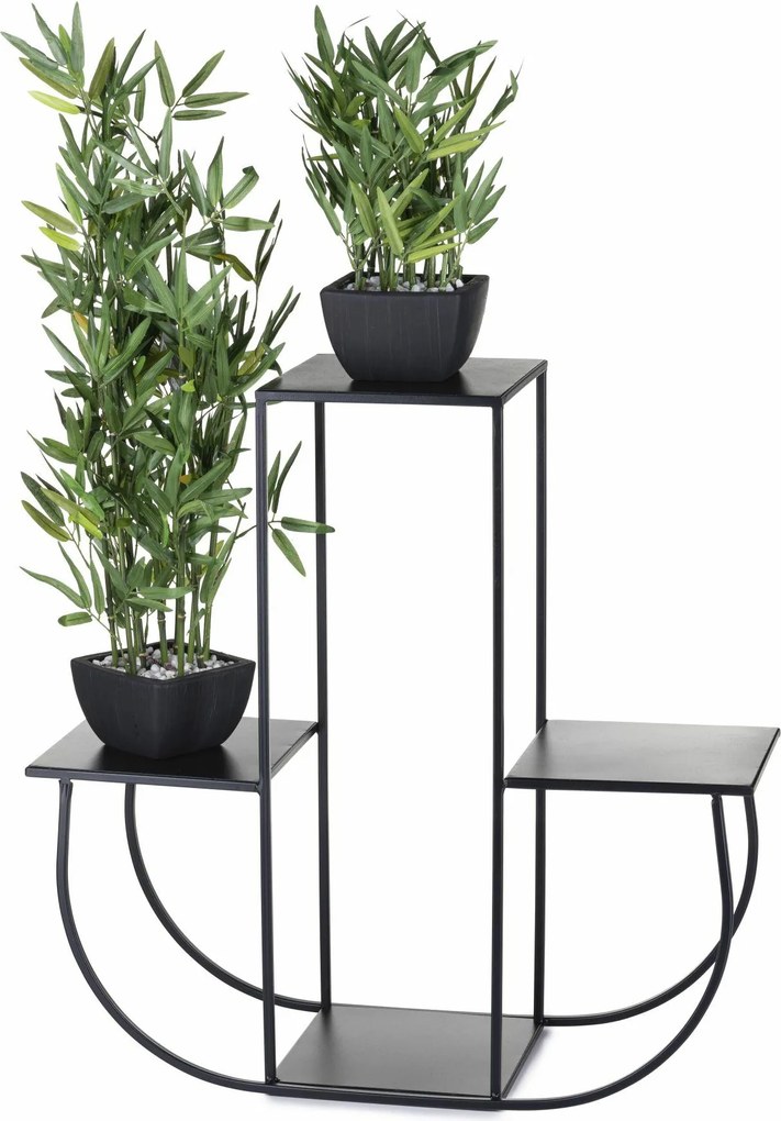 STOJAN NA KVETINÁČ ARKA 70X24X72 CM ČIERNA