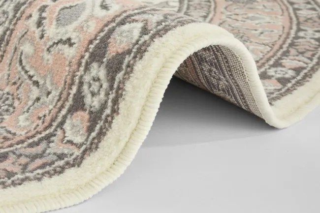 Koberec Hanse Home Mirkan Parun Täbriz krémový / ružový kruh