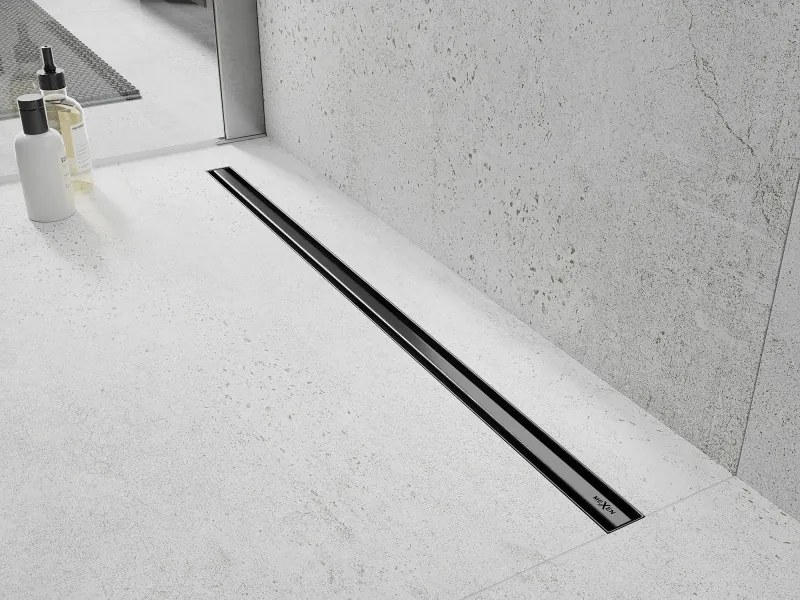 Mexen Flat 360° Slim sprchový žľab 80 cm, brúsený grafit, 1E41080