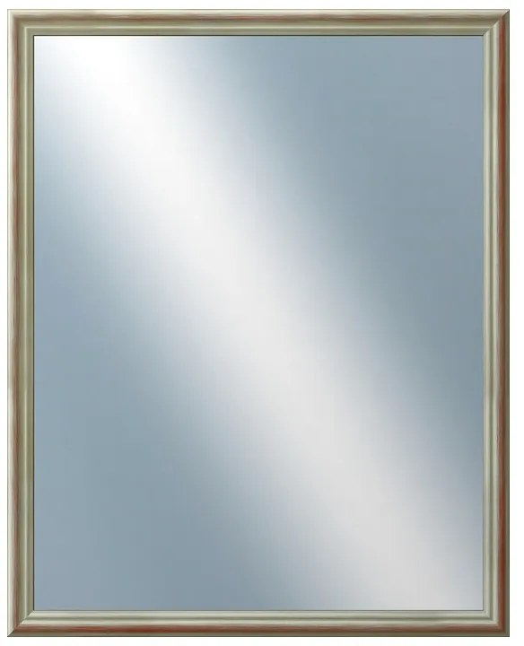 DANTIK - Zrkadlo v rámu, rozmer s rámom 40x50 cm z lišty Y-ka červená linka (3130)