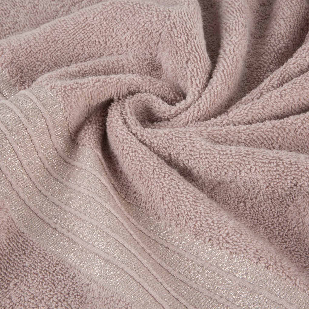 BAVLNENÝ UTERÁK LILA SADA 6KS 50X90 CM PUDROVÁ
