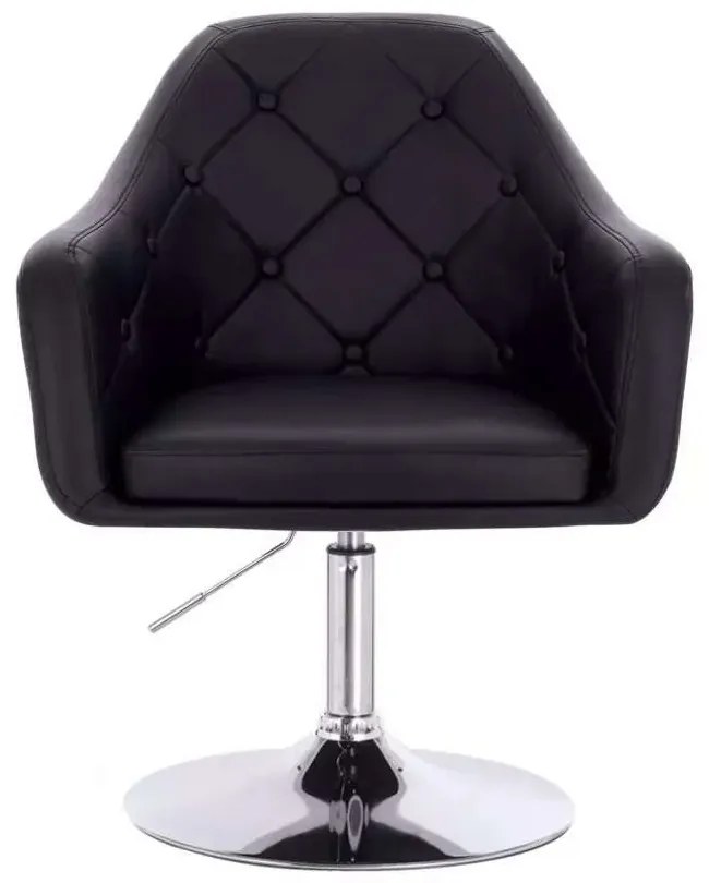 LuxuryForm DESIGN Kreslo ANDORA na striebornom tanieri - čierne