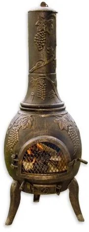 TERA Vonkajší záhradný kozub zliatina 120 cm - bronz