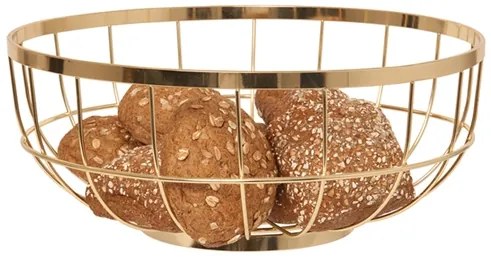 Misa na ovocie Fruit basket open grid, zlatá