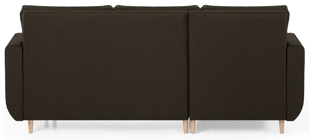 Rozkládací rohová sedací souprava DORIS Hnědá