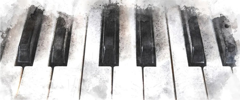 Obraz - Piano, aquarel (120x50 cm)