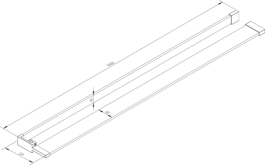 Erga Paris, polička/držiak na uteráky pre sprchovú zástenu (max. 140cm), chrómová, ERG-V02-PARIS-SHELF-CR