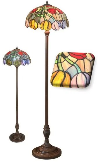 Stojaca lampa Tiffany massive Ø40*170 kolekcia TULIP