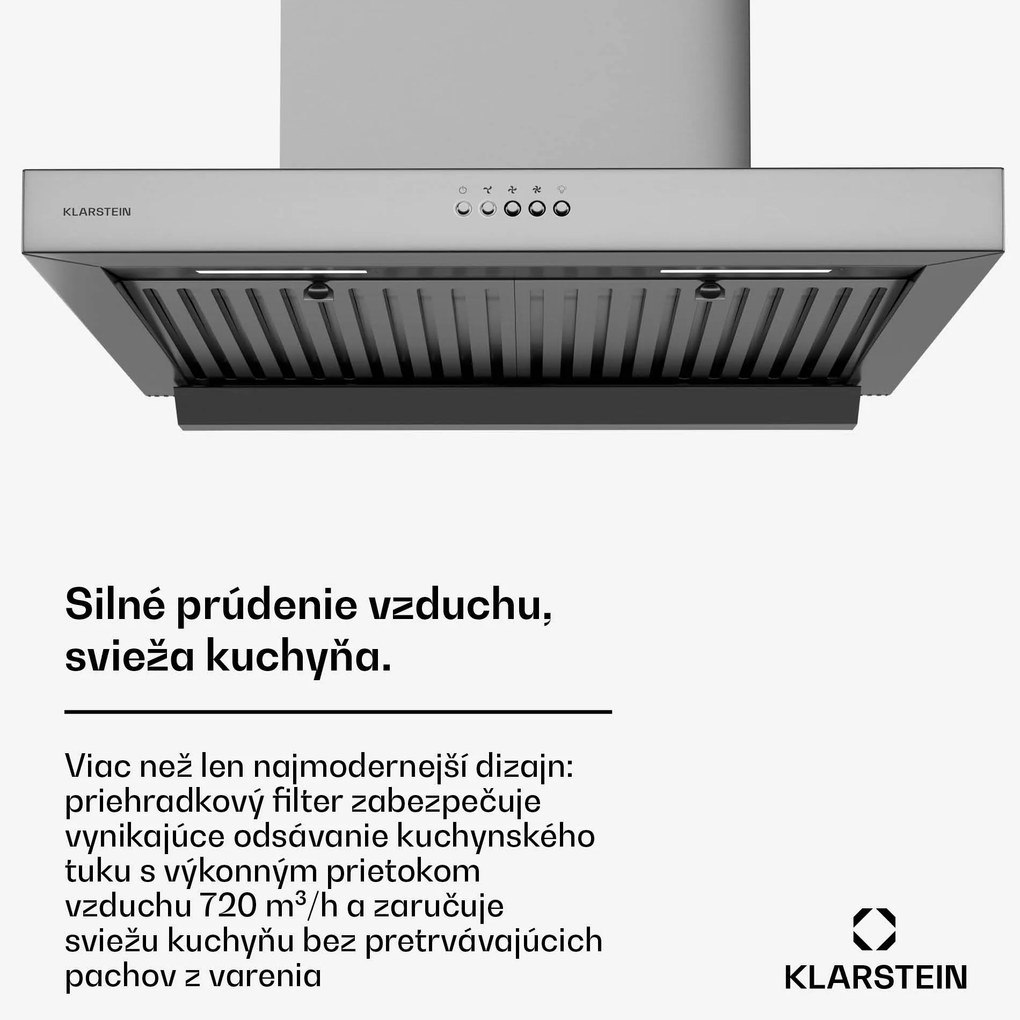 Klarstein AeroClean digestor, 649,9 m³/h, 4 úrovne, EEK A++, odsávanie/recirkulácia vzduchu