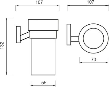 Nimco Držiak na kefky KEIRA - KE 22058KN-26